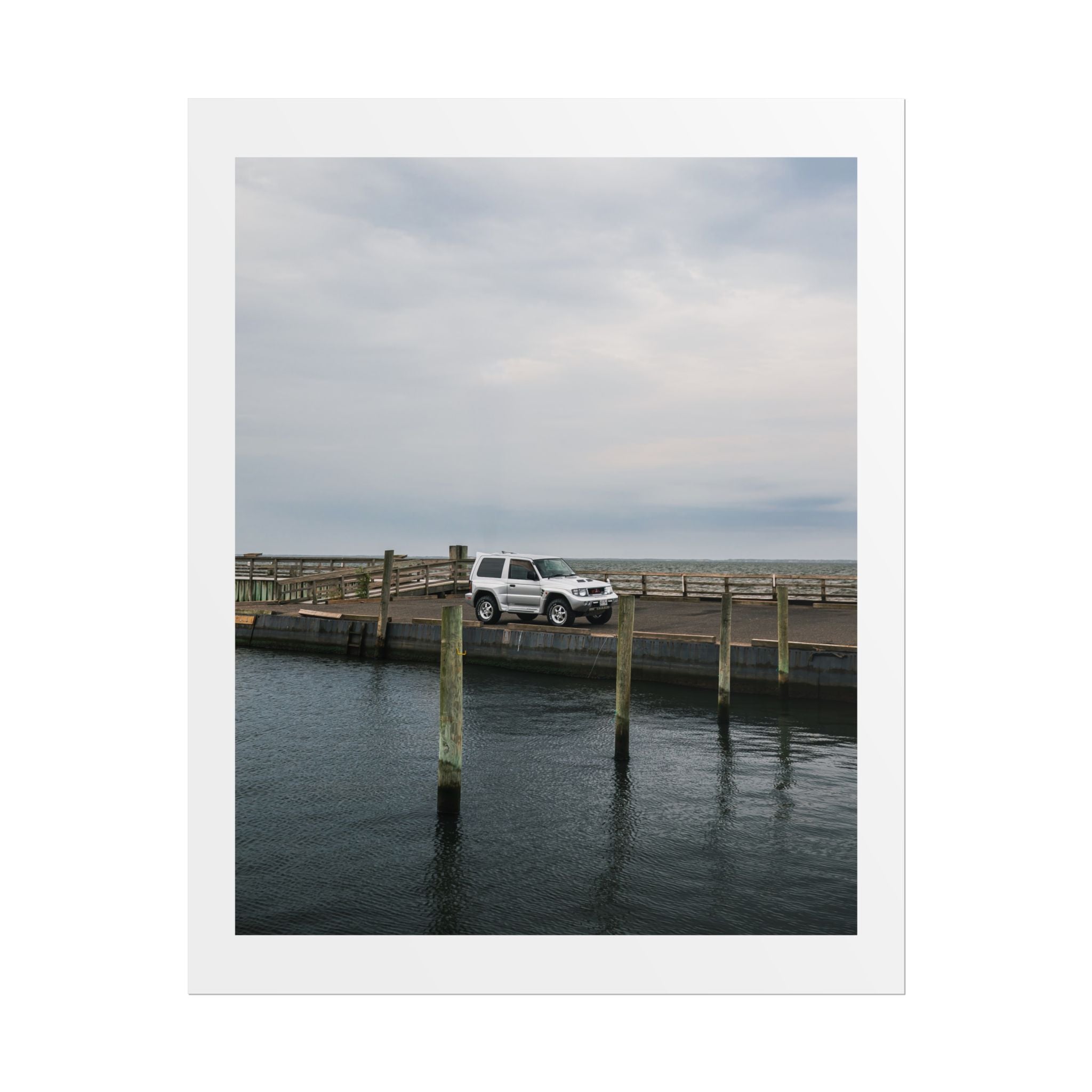 Mitsubishi Pajero Evolution Dockside Art Print